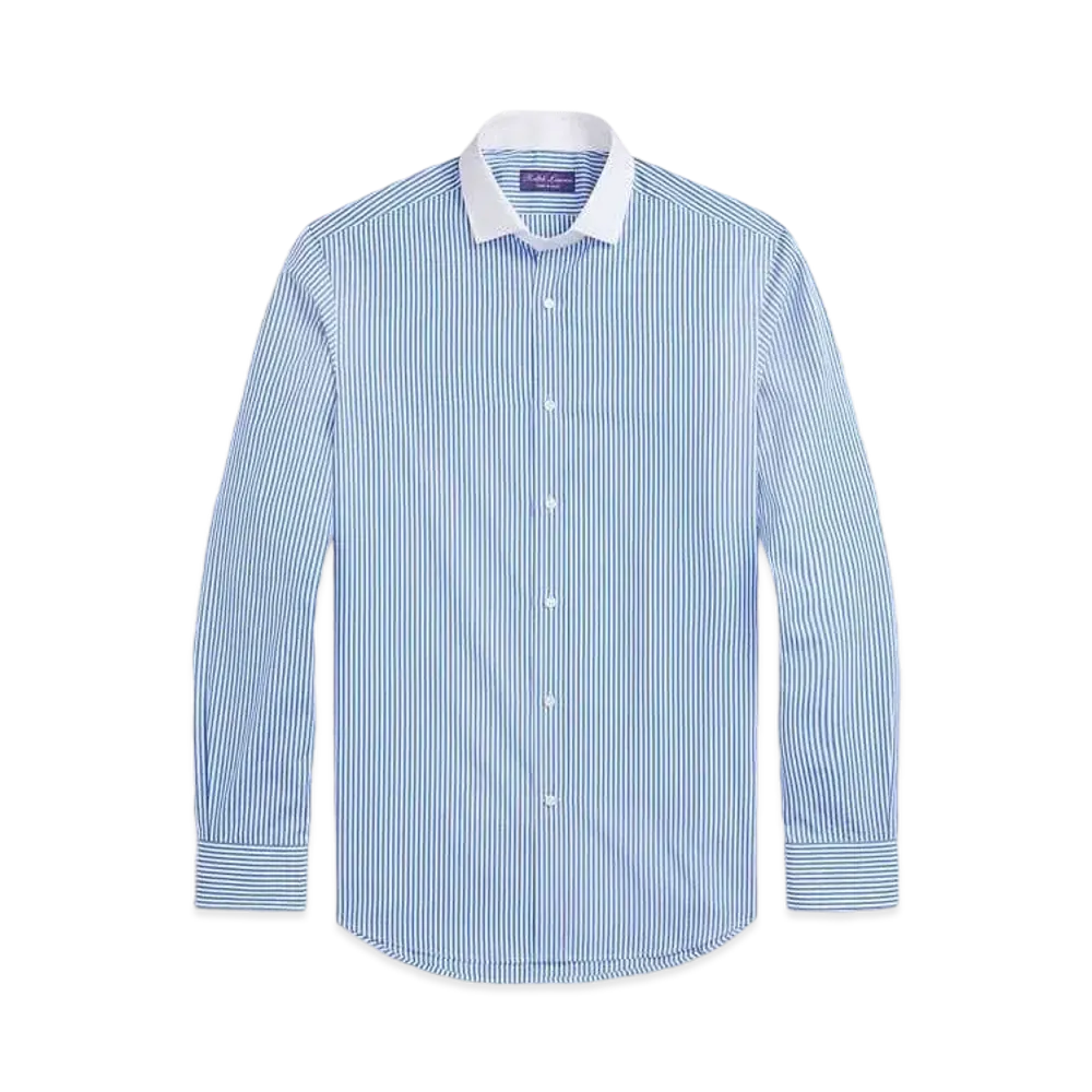 Ralph Lauren Purple Label Bengal Syriped Poplin Shirt "Blue"