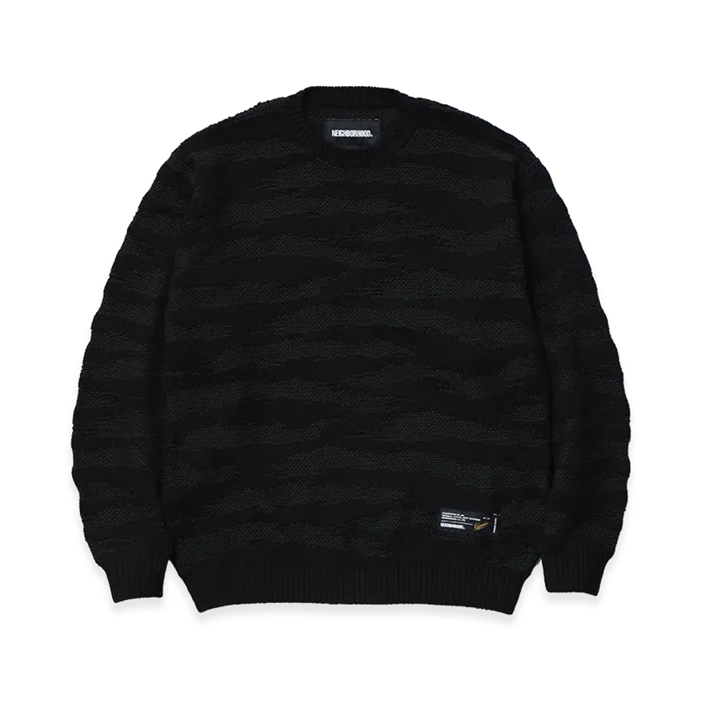 NEIGHBORHOOD Camo Pattern Crewneck Sweater "Black"