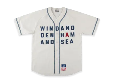 WIND AND SEA x DENHAM Baseball Shirt "White"