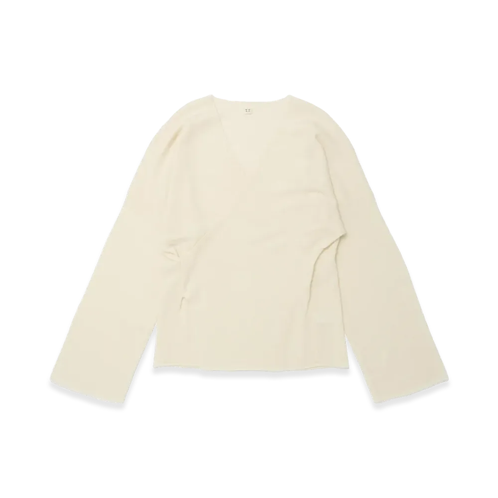 T.T Taiga Takahashi Women's Cashmere Cache Coeur Pullover "Raw White"