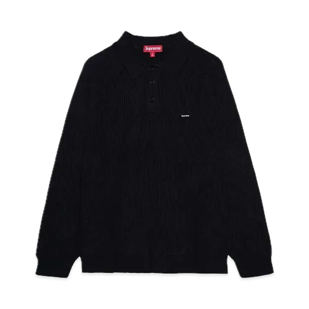Supreme Small Box Polo Sweater (24FW) "Black"