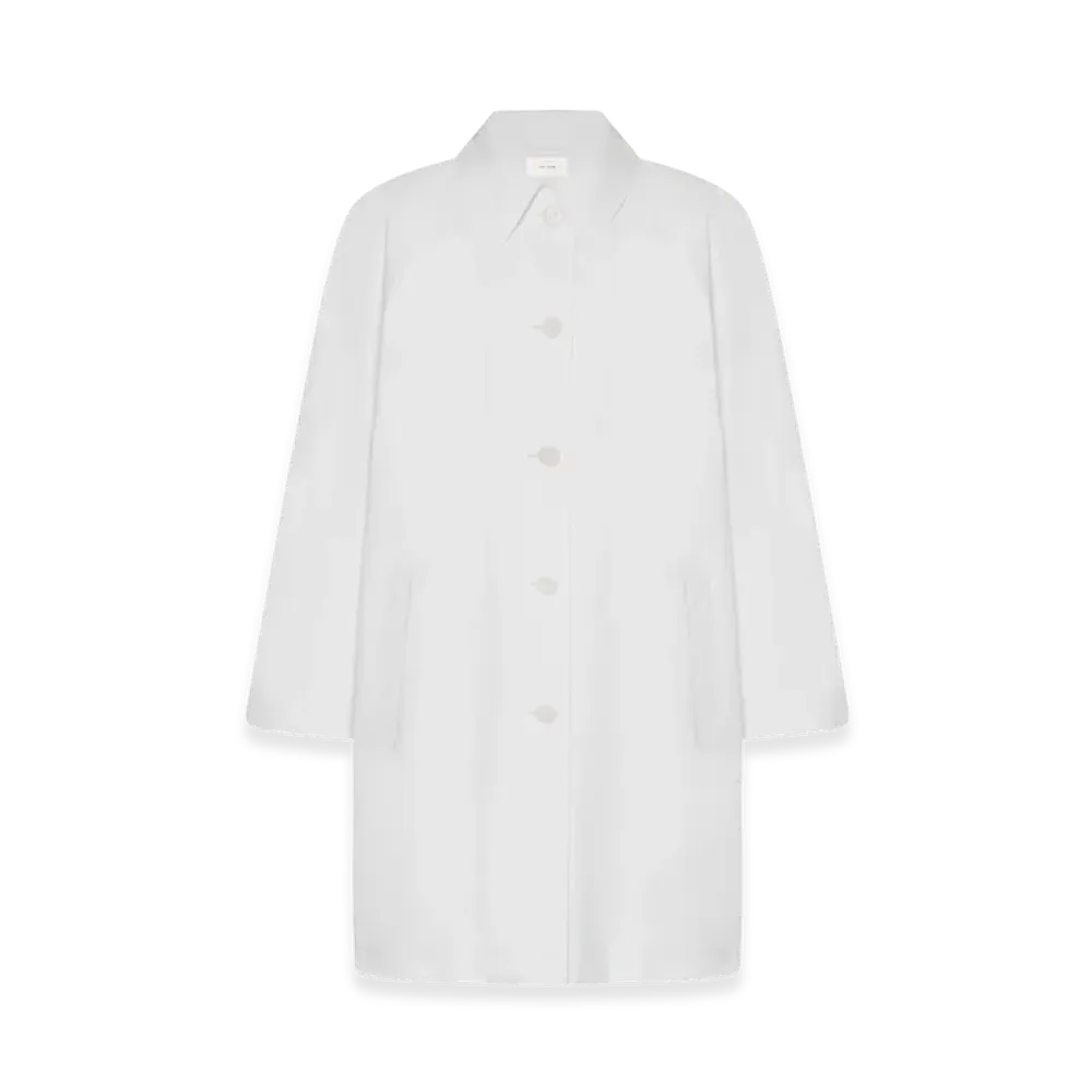 The Row Women's Hawkins Cotton Coat "Off White"