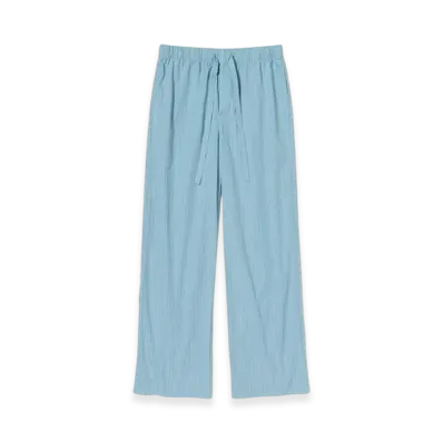 AURALEE Cotton Poplin - Pyjamas Pants "Mist Stripes"