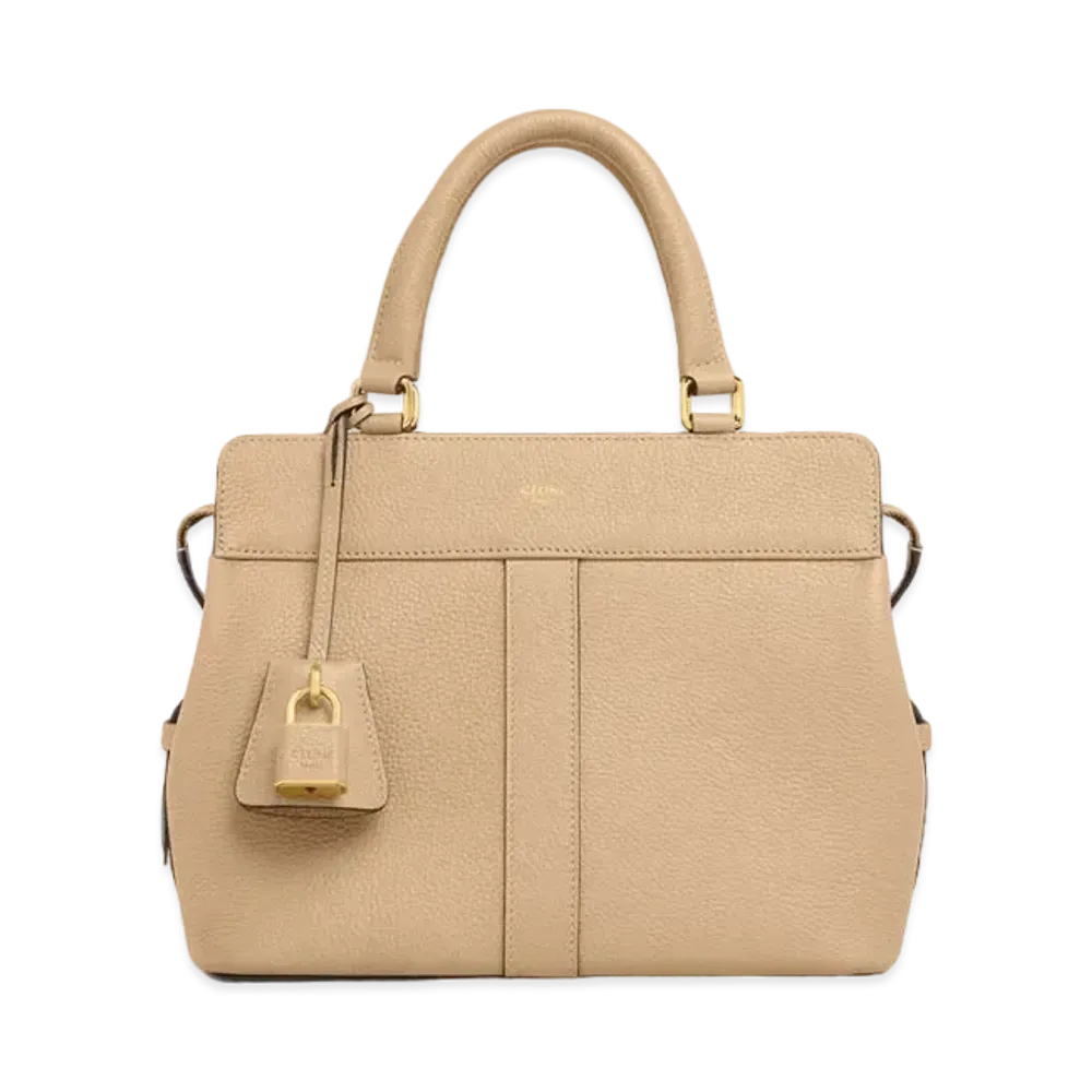 CELINE Small Cabas de France in Grained Calfskin "Dune"