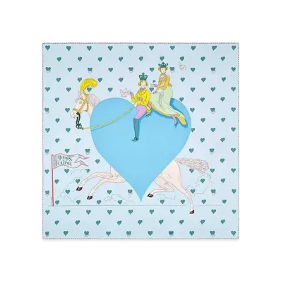 Hermes Tea Time Scarf 70 "Bleu Ciel/Bleu Azur"