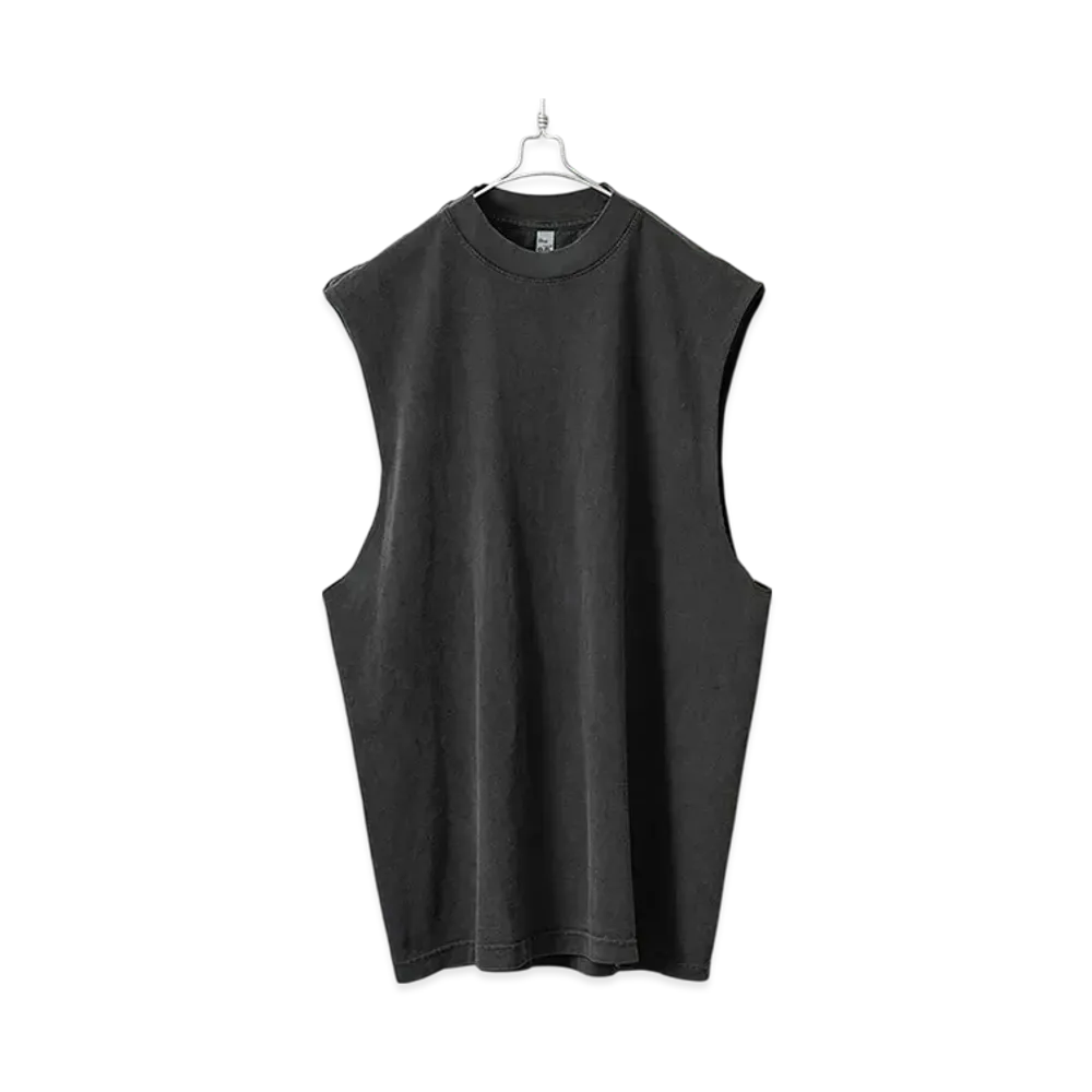 Los Angeles Apparel Garment Dye Sleeveless T-shirt "Black"