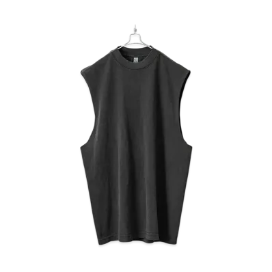 Los Angeles Apparel Garment Dye Sleeveless T-shirt "Black"