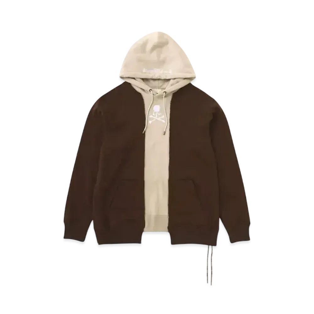 mastermind WORLD Patchwork Hoodie "Brown Sand"