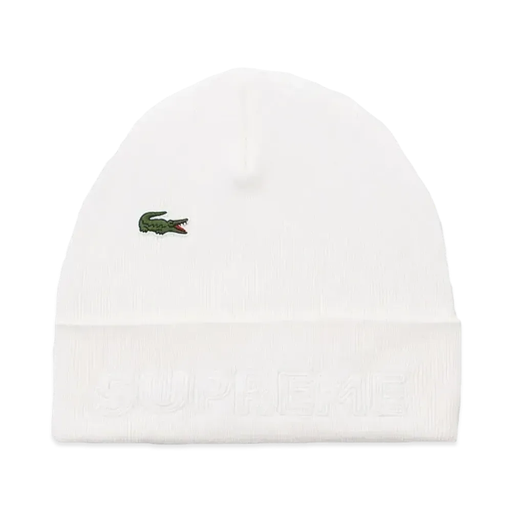 Supreme x LACOSTE Beanie "White"