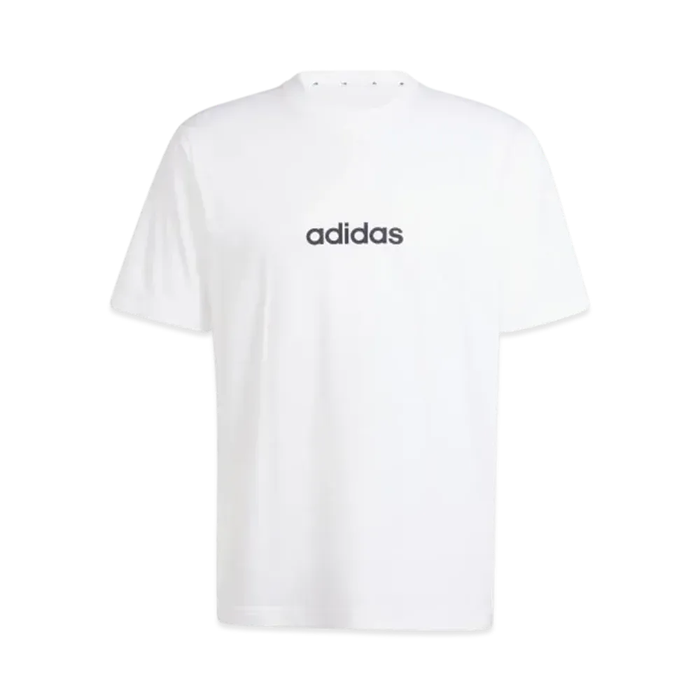 adidas Essentials Linear Single Jersey Short Sleeve T-Shirt "White/Black"
