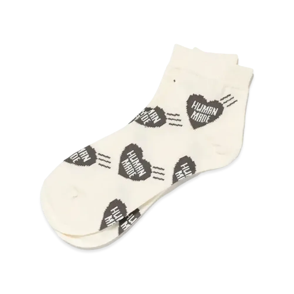 HUMAN MADE Heart Short Socks "Gray"