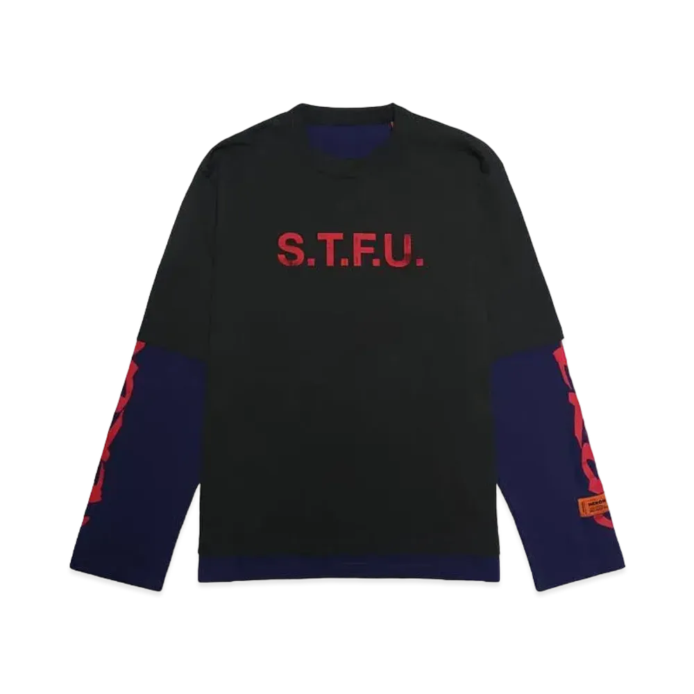 HERON PRESTON HP FLAMING DOUBLE TEE "BLACK RED"