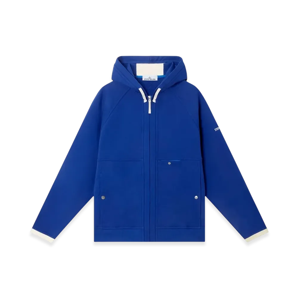 Stone Island Oversized Fit Full Zip Sweatshirt "Blue"