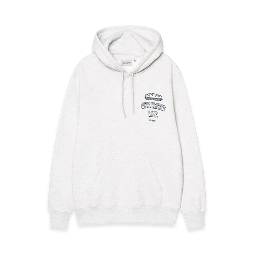 Carhartt WIP Hooded Sandwich Sweat "Ash Heather/Blue"