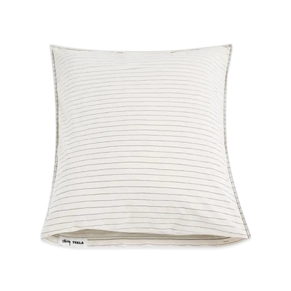 Stussy x Tekla Percale Pillow Sham Queen Size "Hand Drawn Stripes"