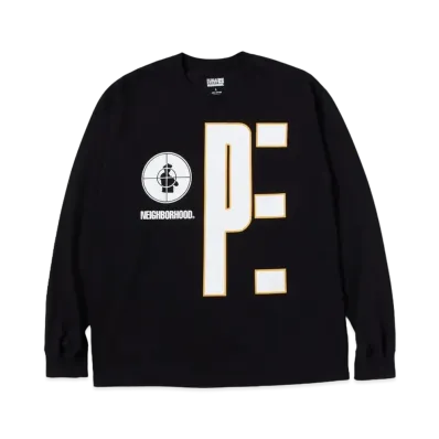 NEIGHBORHOOD x PUBLIC ENEMY x MAJESTIC Tee LS-1 "Black"