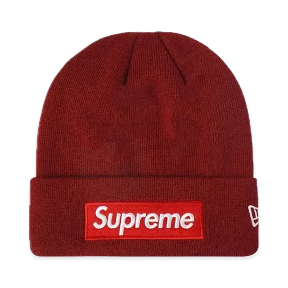 Supreme New Era Box Logo Beanie "Cardinal"