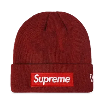 Supreme New Era Box Logo Beanie "Cardinal"