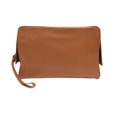 Bottega Veneta Calfskin Clutch Bag "Wood"