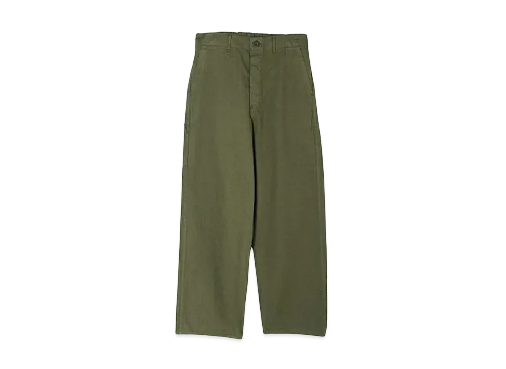 orSlow Wide Fit French Work Pants "Army Green"