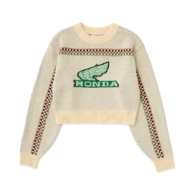 MOUSSY x HONDA HRC Jacquard Knit Top "Ivory"