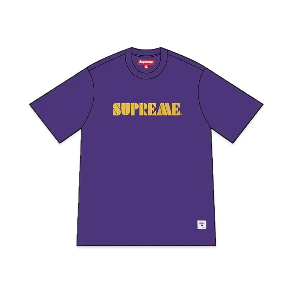 Supreme Stencil Embroidered S/S Top "Purple"