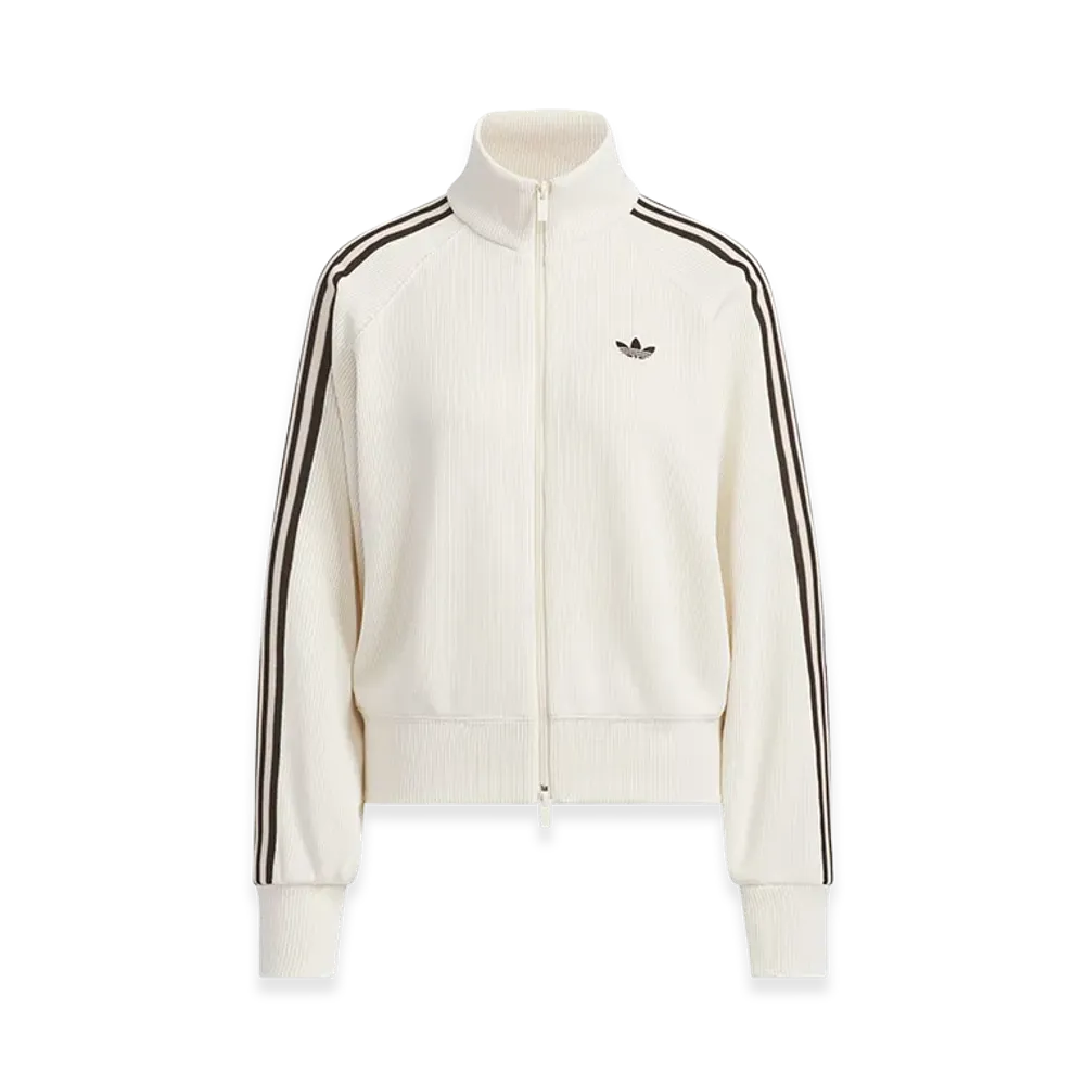 adidas Women's Knit Balloon Track Top "Wonder White"