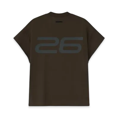 FEAR OF GOD ESSENTIALS Satin Fleece 90s Muscle Tee "Brown"