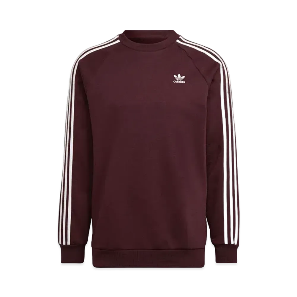 adidas Adicolor Classics 3 Stripe Crewsweat "Shadow Maroon"