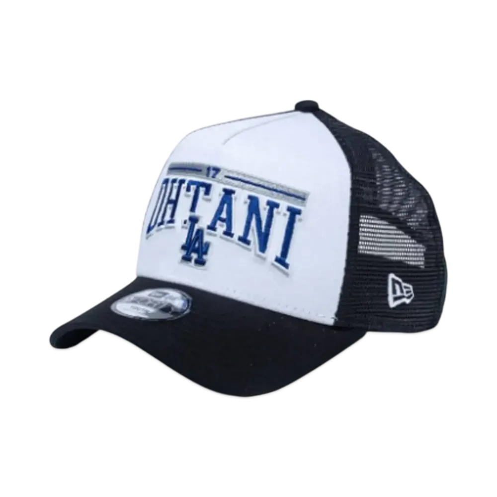 NEW ERA Youth 9Forty A-Frame Tracker MLB Player Name & Number Los Angeles Dodgers Shohei Ohtani "White/Black"