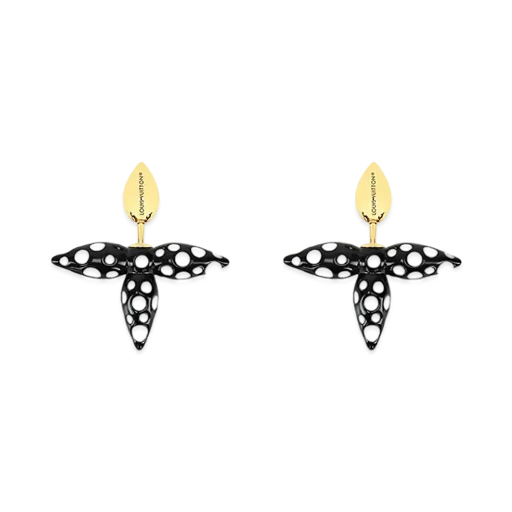 Louis Vuitton x Yayoi Kusama Louisette Infinity Earrings "Noir/Blanc"