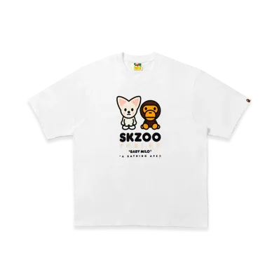 A BATHING APE x Stray Kids Baby Milo Tee IN "White"