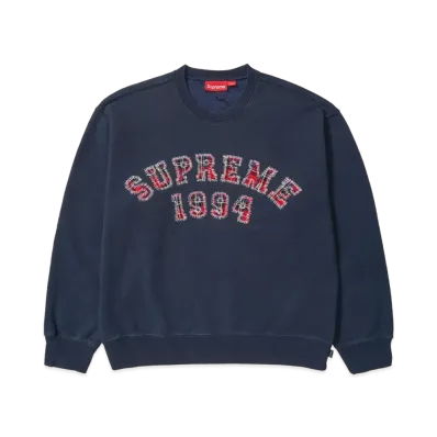 Supreme Plaid Arc Crewneck "Navy"