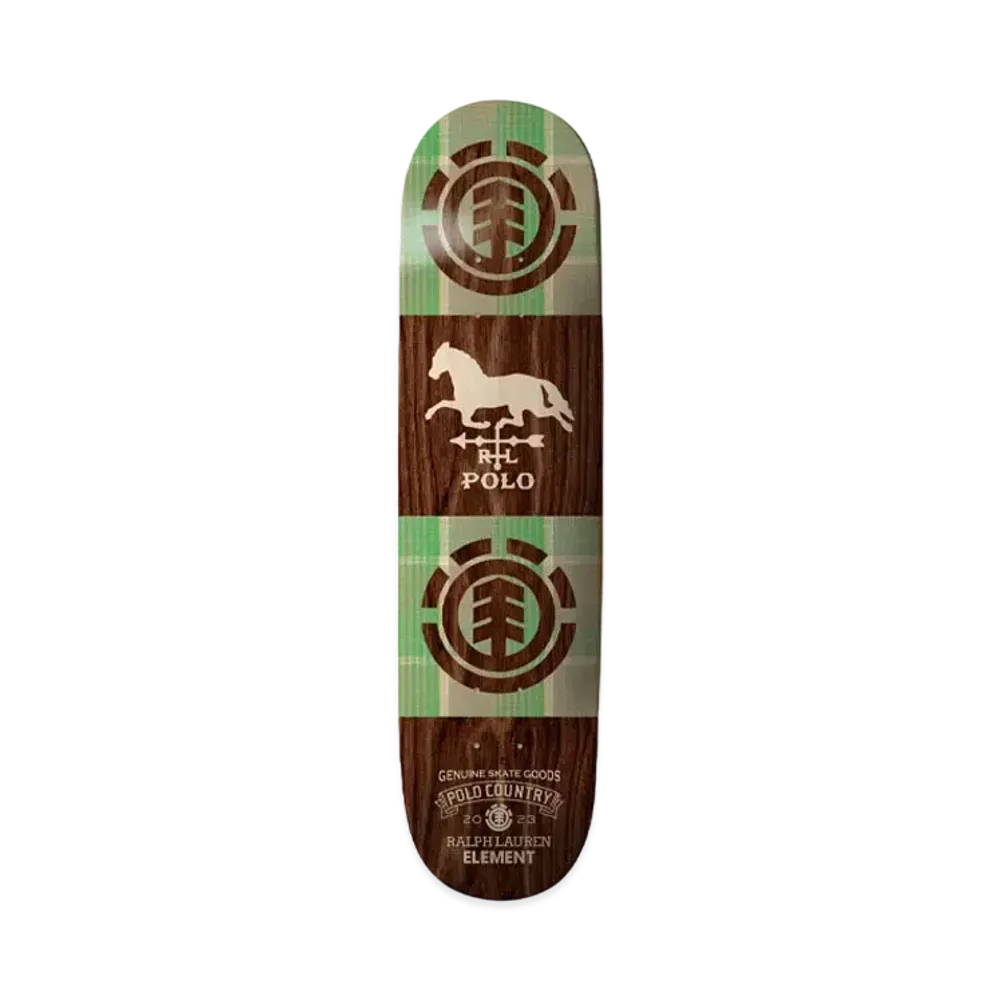 Polo Ralph Lauren x Element Skateboard Deck 8.25 #1 "Wood"
