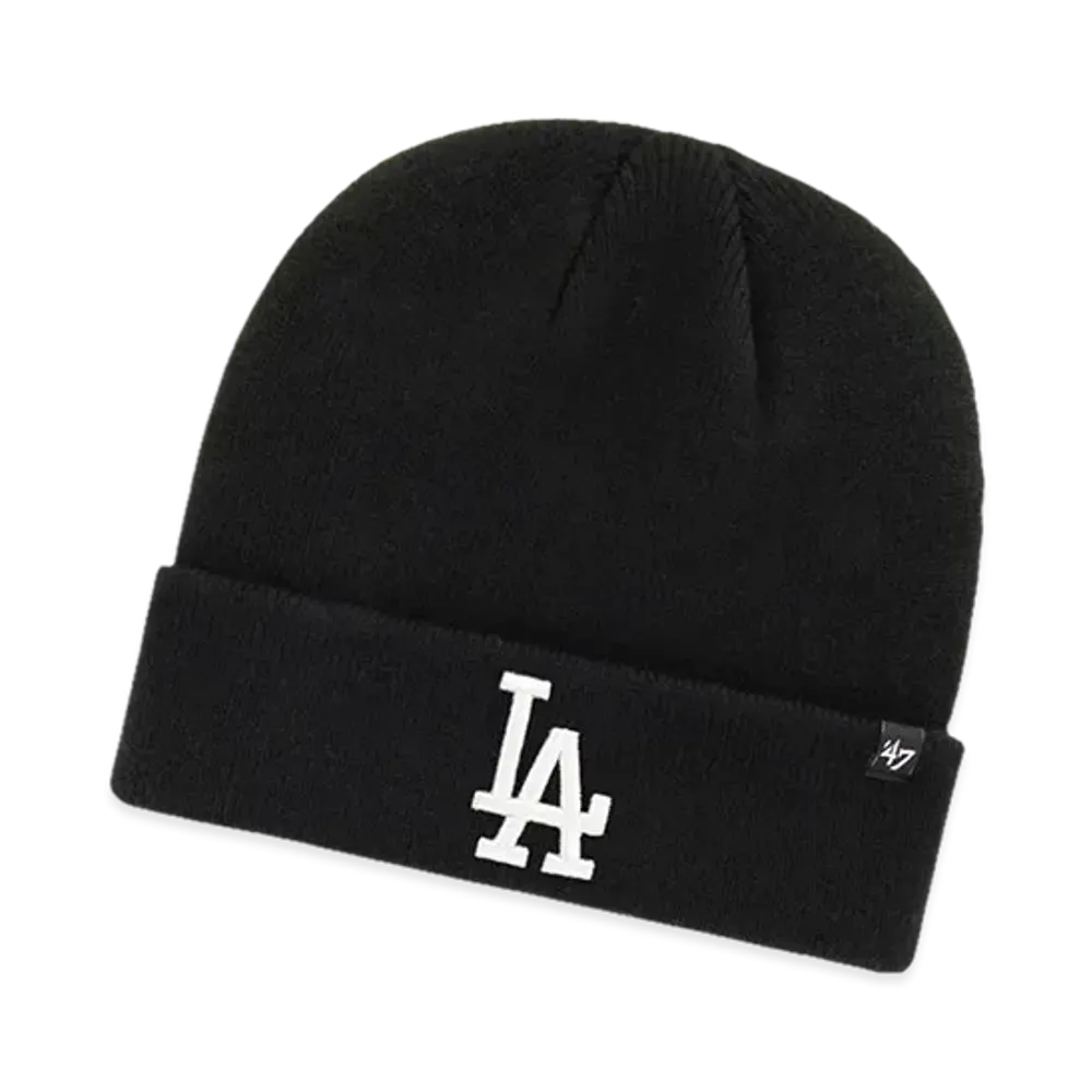 47 MLB Raised Cuff Knit "LA Black White"