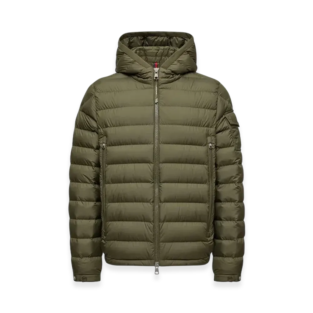 MONCLER Galion Hooded Short Down Jacket "Olive Green"
