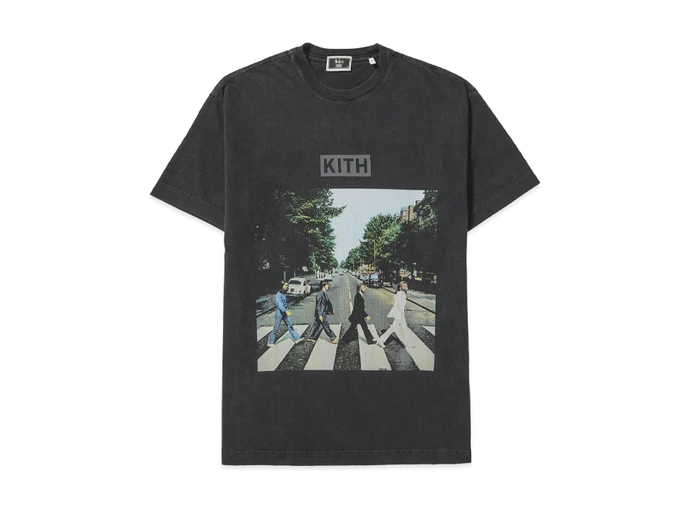 Kith x The Beatles Abbey Road Vintage Tee "Black"