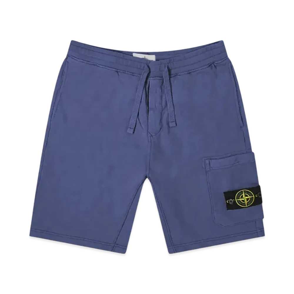 Stone Island 64651 Fleece Bermuda Shorts - 21SS "Avio Blue"