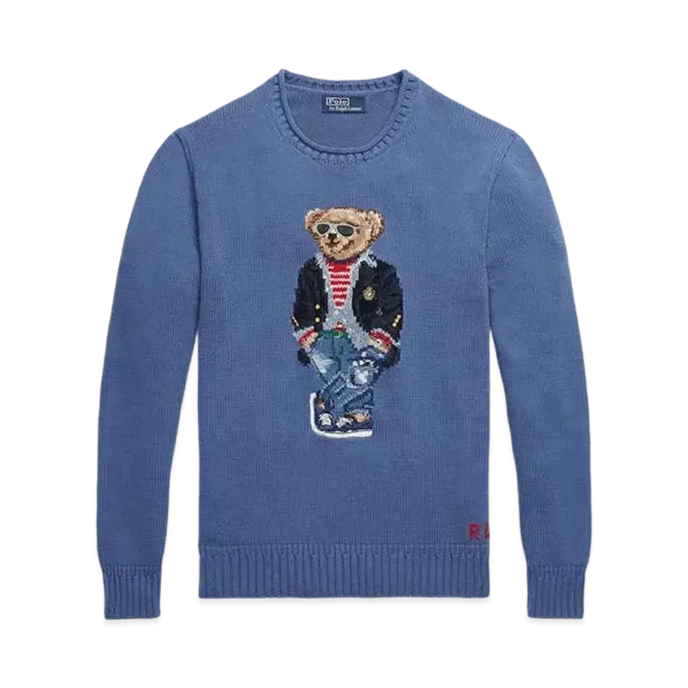 Polo Ralph Lauren Polo Bear Cotton Mock Neck Sweater "Blue"