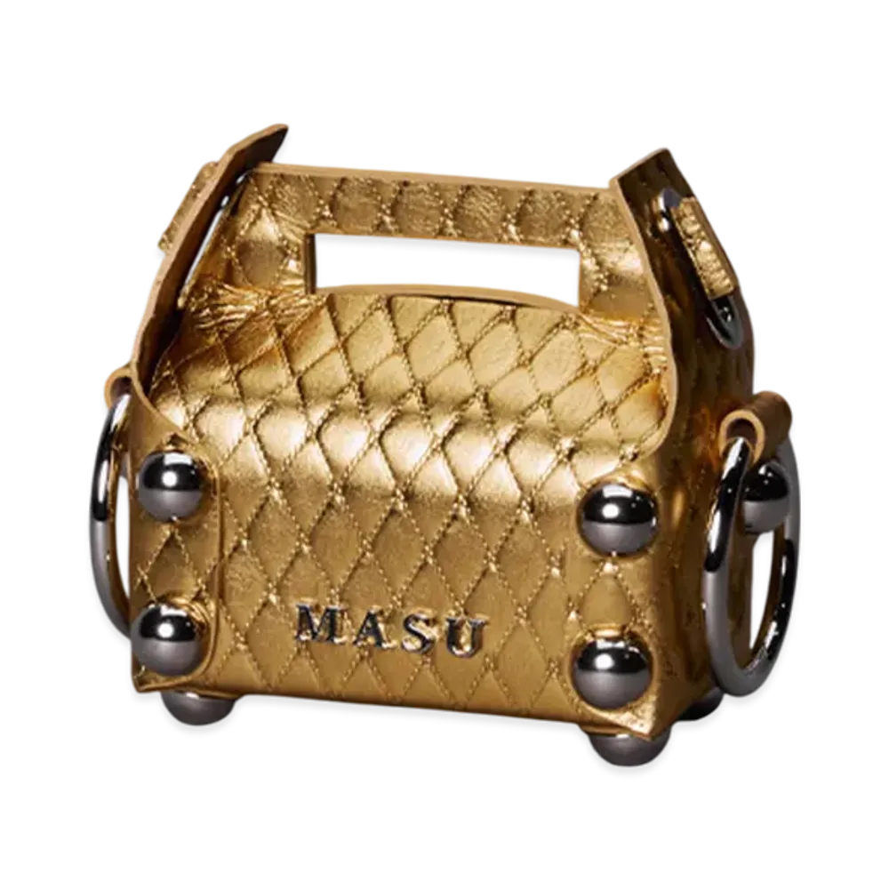 MASU Leather Cake Bag Petit "Gold"