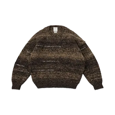 visvim AMPLUS CREW L/S GRADIENT HAND-KNIT "Brown"
