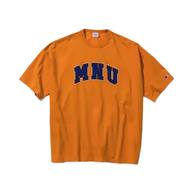 BEAMS x Champion x MIN-NANO Logo Tee "Orange"