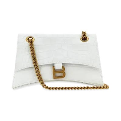 BALENCIAGA Crush Small Chain Bag "White"
