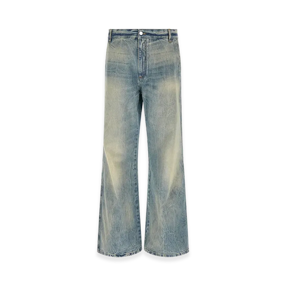 AMIRI 'Checkered Repair Bootcut' Jeans "Blue"