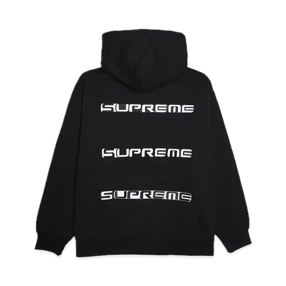 Supreme AOI Stacked Hooded Sweatshirt "Black"