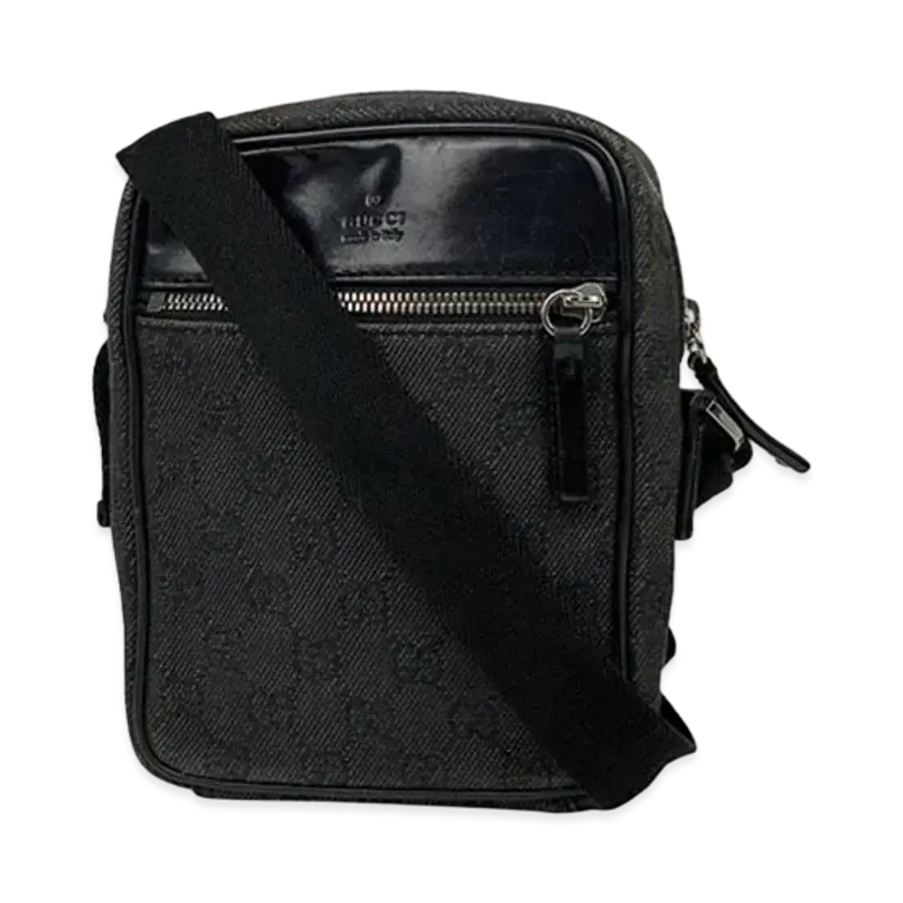 GUCCI GG Canvas Shoulder Bag "Black"