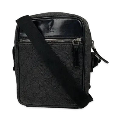 GUCCI GG Canvas Shoulder Bag "Black"
