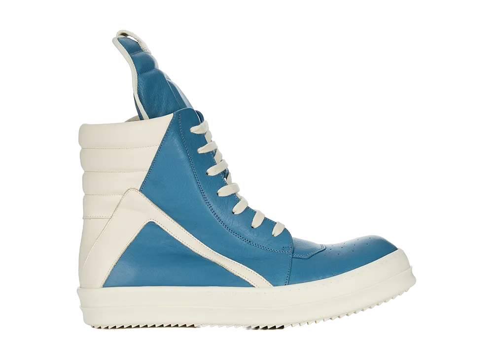 Rick Owens FW26 Tower Geobasket Washed Lamb and Full Grain Calf Leather "Nublu/Milk"