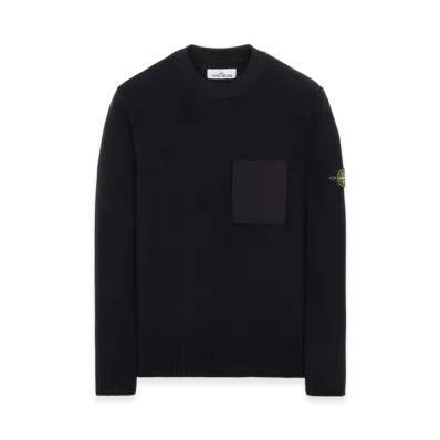 Stone Island 523D2 Soft Cotton with Mix Fabric- 22FW "Black"
