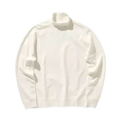 BEAMS Sweat Turtle Neck "White"
